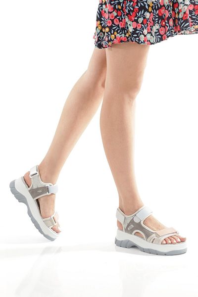 Modabuymus Bernis Multicolor Ice Pink Velcro Massage Light Sole Sports Sandals