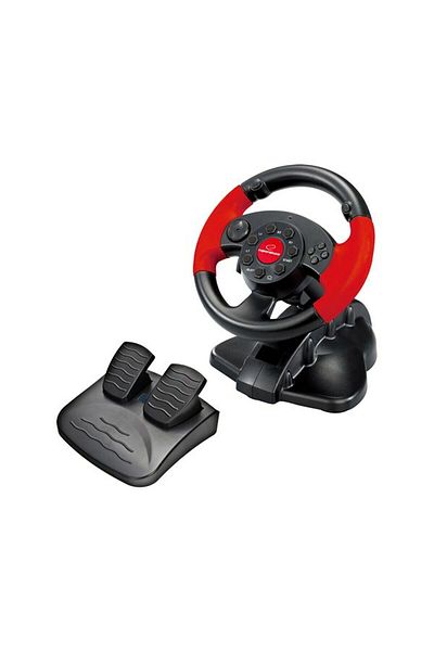 ESPERANZA Esperanza EG103 Racing Steering Wheel with Pedals Black Red