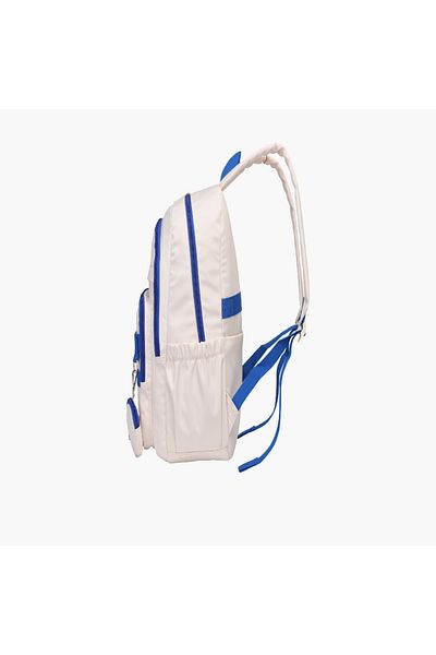 Atlas Logo Detail Backpack with Adjustable Straps and Detachable Pouch - 28x10x48 cms