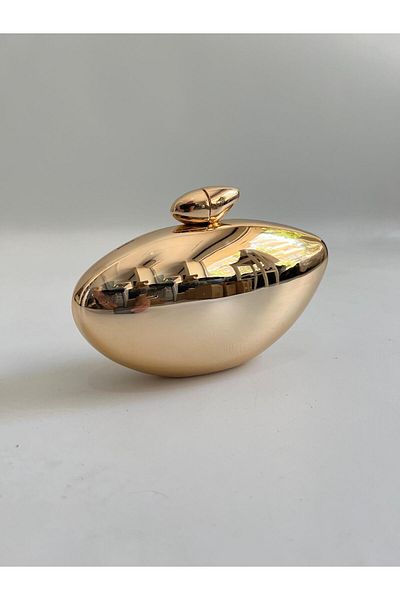 Mia Collection Bullet Βραδινό Φόρεμα Μοντέλο Τσάντα Γάμου Αρραβώνα Χρυσή