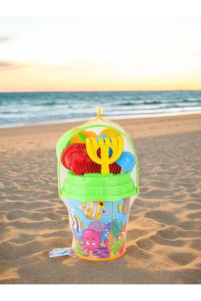BYCEGU 20291 Sea Sand Toy Bucket Set with Pickaxe and Accessories