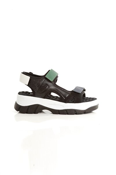 Modabuymus Bernis Black Green Navy Blue Velcro Lightweight Massage Sole Sports Sandals