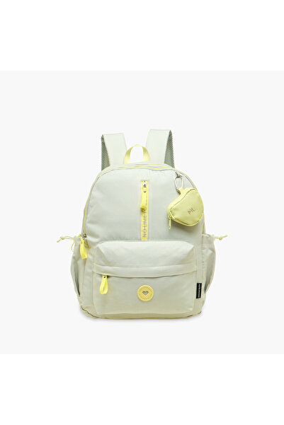 Miss Lemonade حقيبة ظهر مطبوعة بأحزمة كتف قابلة للتعديل وسحاب للإغلاق - 33×43...