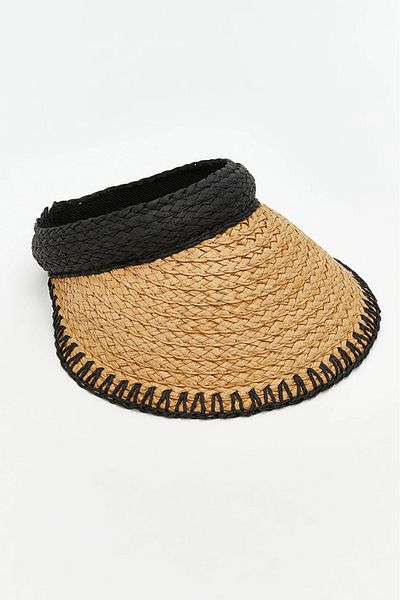 Neşeli Butik Women Camel Straw Visor Hat Nbmht09