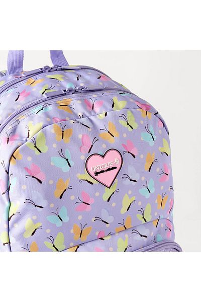 Unique Butterfly Print 15-inch Backpack with Adjustable Straps - 30x18.5x45 cms
