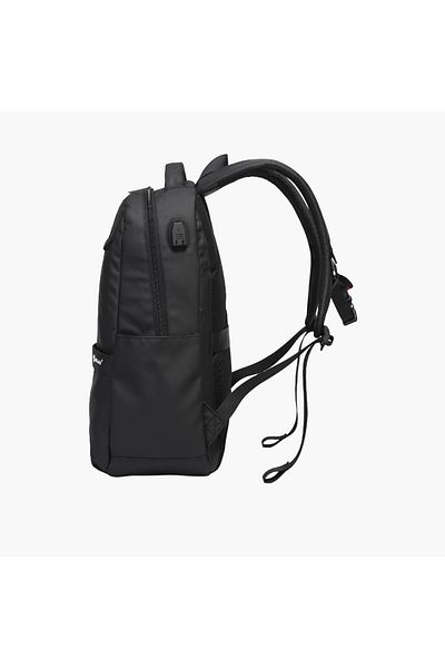 Atlas Logo Print 19-inch Backpack with Zip Closure and Adjustable Straps - 28x10x48 cms