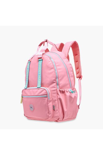 Marshmallow Solid Backpack with Adjustable Straps and Zip Closure - 33x43x16 cms