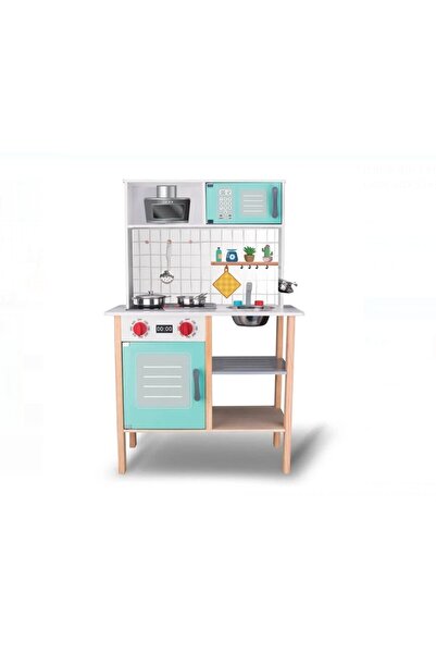 OEM Wooden Toy Kitchen with Accessories, Lights & Sound 60x30x92.5cm