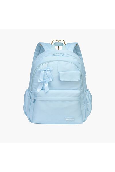 Atlas Solid 18-inch Backpack with Bow Detail - 28x10x45 cms