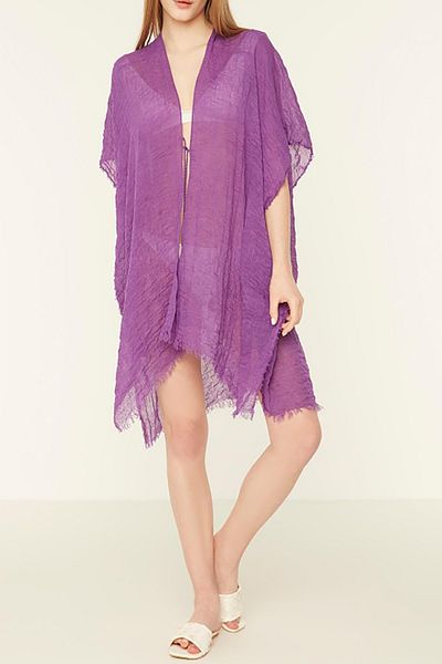 Neşeli Butik Women's Fuchsia Muslin Fabric Pareo Nbmht01