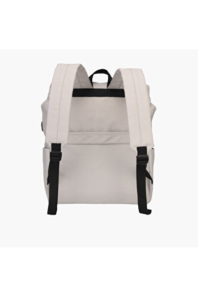 Atlas Logo Applique Backpack with Adjustable Straps and Zip Closure - 28x10x45 cms