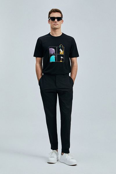 Lufian LUFİAN Funky Μοντέρνο Γραφικό T-Shirt 20254