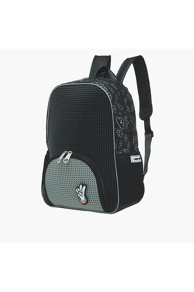Light and Nine Light & Nine Textured Backpack with Adjustable Shoulder Straps and Zip Closure - 32x15x41 cms