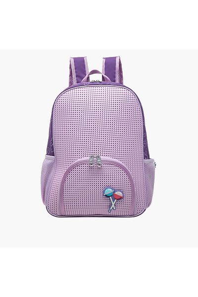 Light and Nine Light & Nine Textured Backpack with Adjustable Shoulder Straps and Zip Closure - 32x15x41 cms