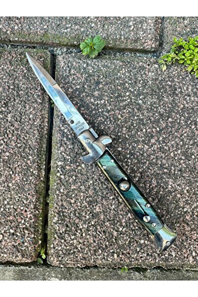 Retro Steampunk İtalyan Stilletto Ramiz Dayı Çelik Çakı