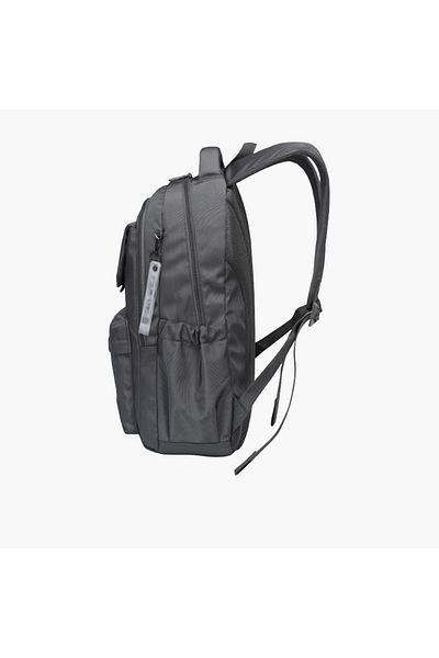 Atlas Slogan Print 18-inch Backpack with Zip Closure and Adjustable Straps - 28x10x47 cms