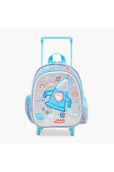 Skylar Space Print 10-inch Trolley Bag with Retractable Handle - 24x13x27 cms