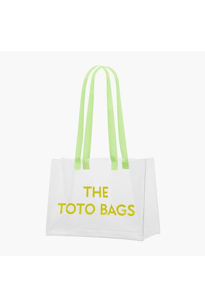 Syloon Printed Transparent Shopper Bag with Double Handles - 36x16x27 cms
