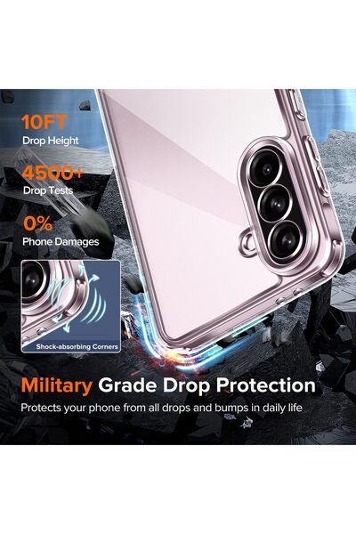 ALC MOBILE 2-1 Package – Tempered Glass Film + Transparent Anti-Shock Case, Compatible with Samsung Galaxy A56