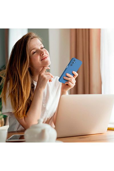 ALC MOBILE Carcasă Soft Touch, subțire, ALC Mobile, antișoc, compatibilă cu Samsung Galaxy A56, Tpu albastră