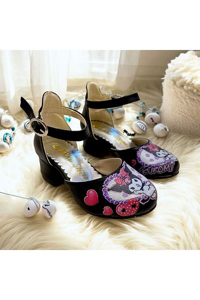 Görkem bebe ayakkabı ve tekstil Girl's Kuromi Heel Shoes