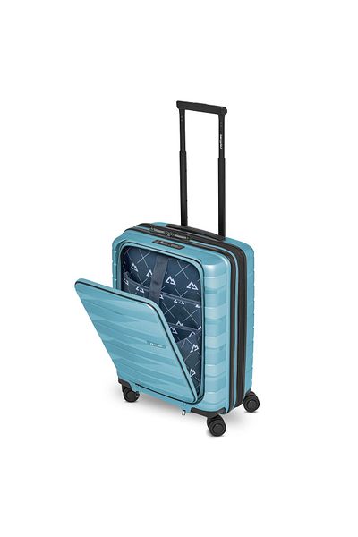 Bergpfeil Troler de cabină cu 4 roți, 55 cm, compartiment pentru laptop cu pliu de expansiune