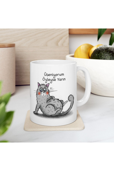 IVART I'M Cold so Tomorrow Printed Porcelain D Mug with Handle Cup-Gift-Work Now