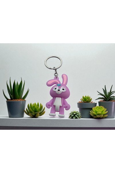 Senzavetra Cute 3D Silicone Quality Rabbit Character Keychain