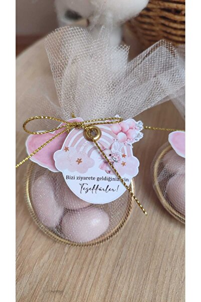 glaminkworld Yeni doğan hediyelik 10 adet badem şekeri