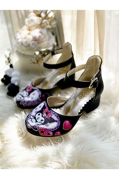Görkem bebe ayakkabı ve tekstil Girl's Kuromi Heel Shoes