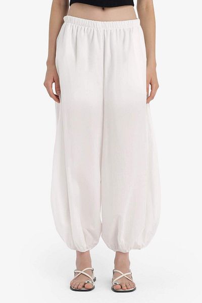 DeFacto Barrel Fit Pocket Normal Waist Standard Size Voile Baggy Trousers F8037Ax25Sm