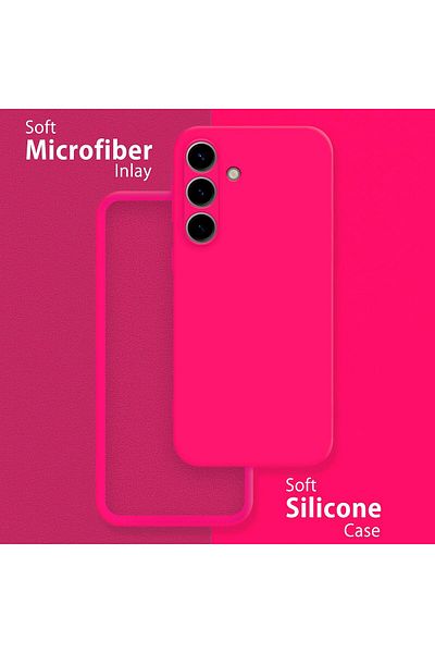 Samsung Soft Touch Case, slim, ALC Mobile, anti-shock, compatible with Samsung Galaxy A16, Bright Pink Tpu