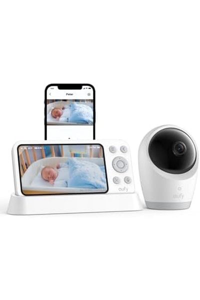 eufy Baby Monitor E21 with 4K Camera, Hybrid Wi-Fi and No Wi-Fi Connection, App and Monitor Control,