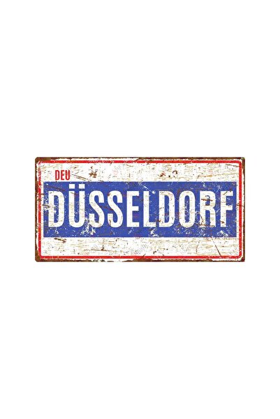 Hayg Equipment Düsseldorf Yazılı Retro Tasarım Alüminyum Duvar Dekoru Tabelas...