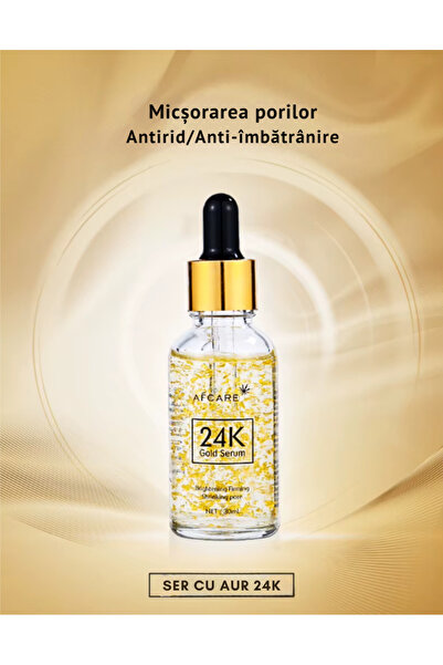 AFCARE Ser facial cu aur de 24K Afcare, 30 ml, antirid, antiîmbătrânire, mini...