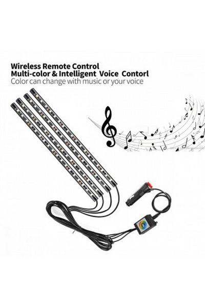Xenon Bright Kit of 4 RGB Ambient Lights with Bluetooth Phone App, 12V, 18 LED, 32 cm LAL-18