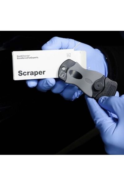Koch Chemie Scraper adhesive and sticker cleaning scraper, with 10 spare plastic blades