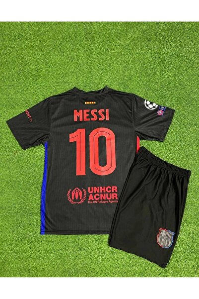 After Party قميص برشلونة للموسم الجديد ليونيل ميسي للأطفال (أسود) مقابل قميص ...