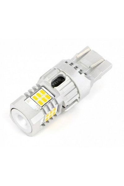 Xenon Bright White T20 Canbus LED Car Bulb with Dual Intensity, 24 SMD, 12V, Super Canbus, No Polarity