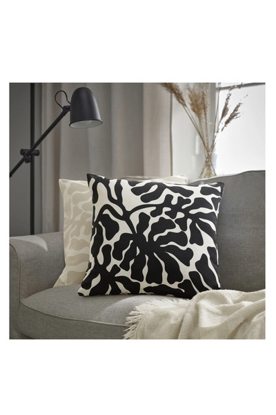 IKEA Grönknavel Pillow Case, Black-White, 50X50 Cm,