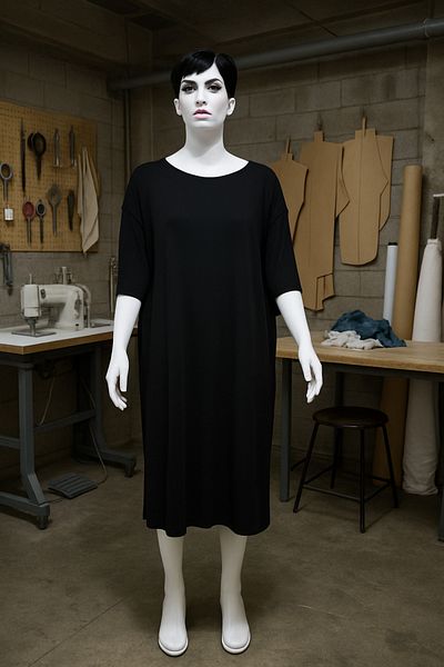 The Fabrics Studio Rochie din bumbac pieptănat subțire de mărime mare