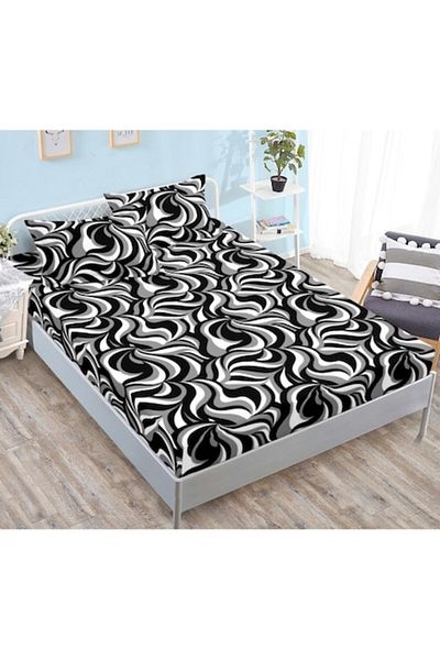 OEM Double Bed Sheet and Pillowcases, Finet, Abstract Print, 180x200cm, 3 Pieces, 2 Persons