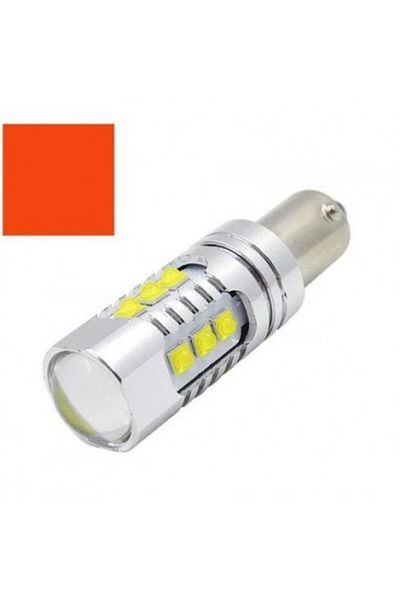 Xenon Bright Car LED ORANGE H21W / BAY9S Canbus 80W 12-24V CREE LEDs