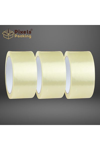 PixelsPacking PixelsPacking 3 Pack Clear Strong Adhesive Tape 60 Yards Long 2 Inch Wide, Ideal for Parcels, Moving, and Offices