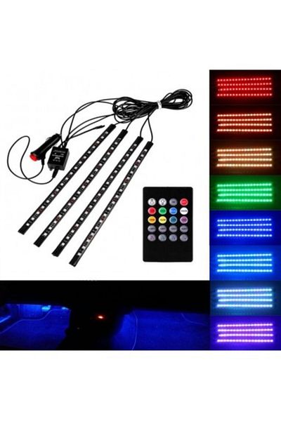 Xenon Bright Kit 4 RGB Ambient Lights with remote control, 12V, 18 LED, 32 cm LAL-18