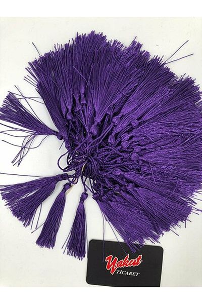 Fiyonks Atölye Tassel Silky Handmade Soft Handcrafted Mini Tassels Bookmark Ornament Tassels 100Pcs