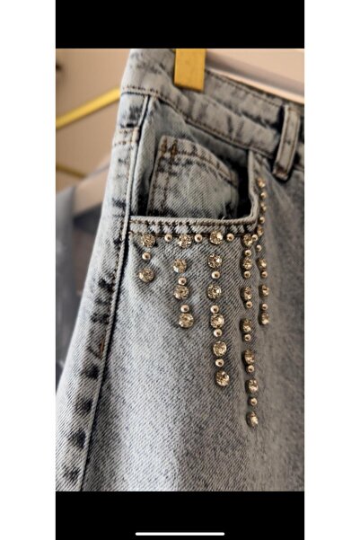Store Açık Mavi Taş Detaylı Jean