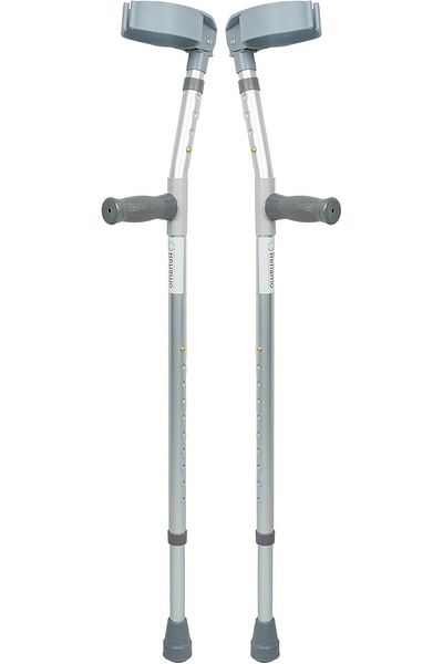 Stander Rehamo Lightweight Walking Forearm Crutches with Height Adjustment - Foldable Men & Women Elbow Crut