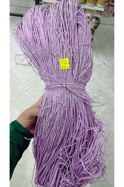 rüya hobi 753 γραμμάρια Premium Natural Twine Χαρτοσχοινί, Ψάθινο νήμα, Σχοινί για ψάθινη τσάντα, Σχοινί για ψάθινο καπέλο (λιλά)