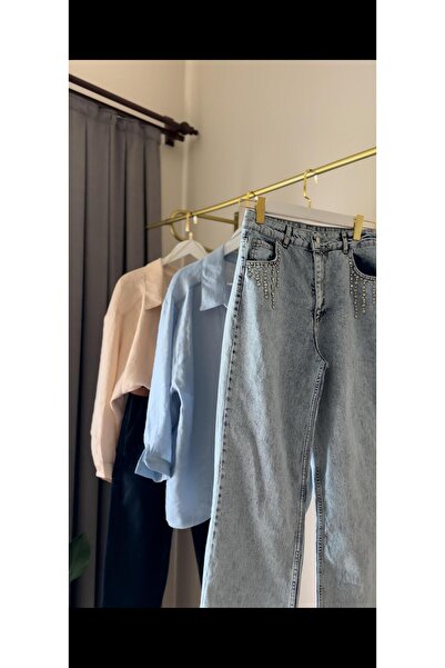 Store Açık Mavi Taş Detaylı Jean